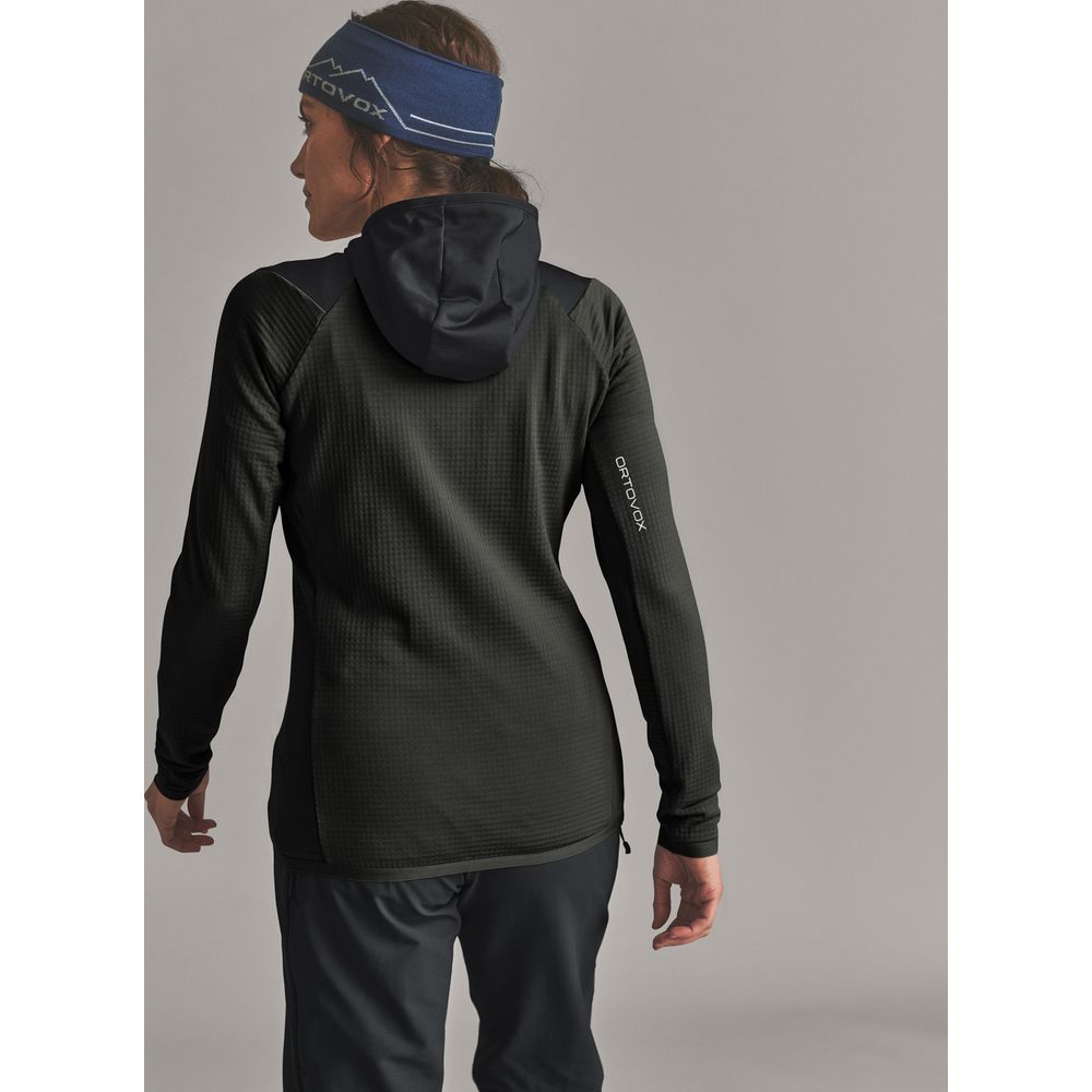 Ortovox Fleece Grid Hoody Damen Fleecejacke black-raven Produktbild 3