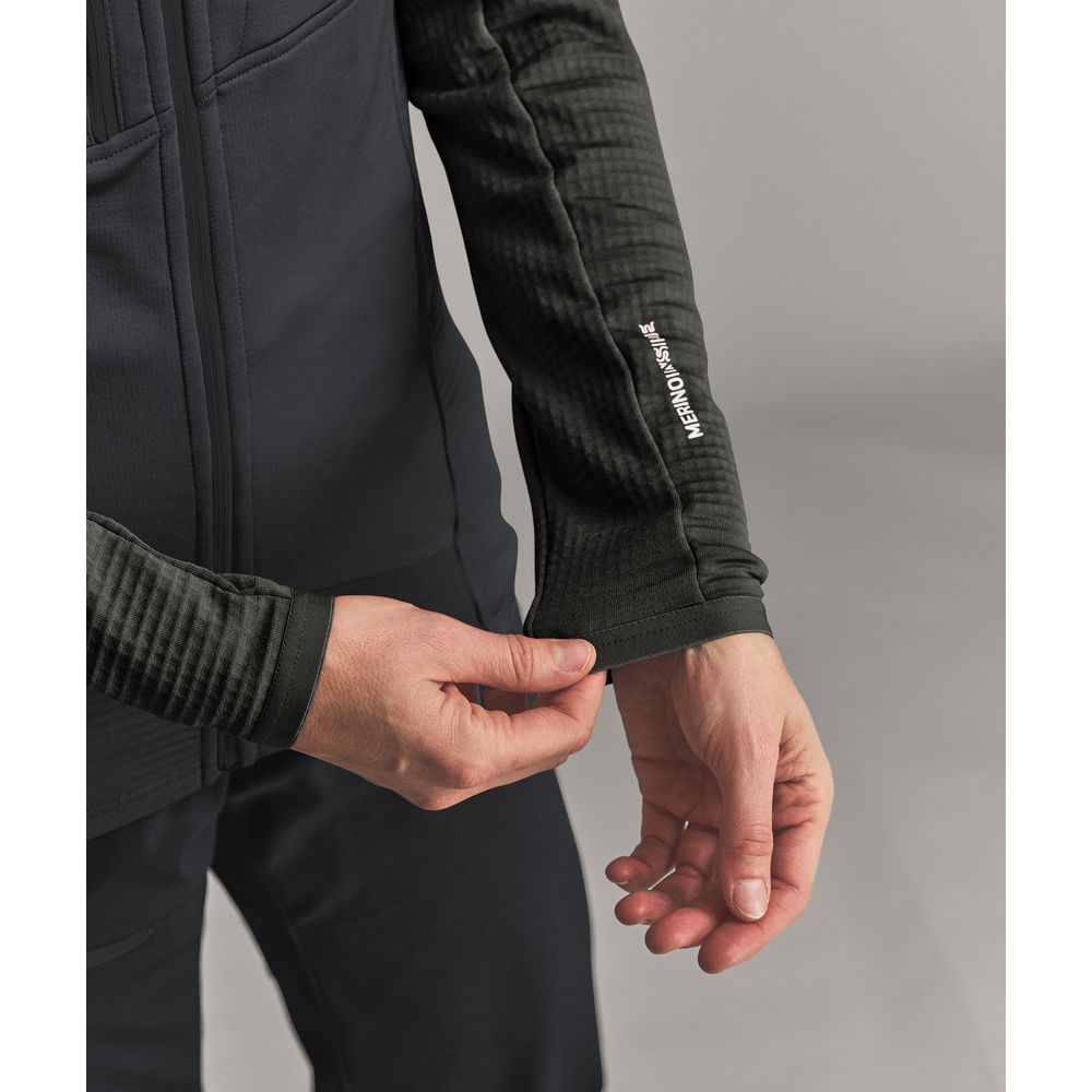 Ortovox Fleece Grid Hoody Damen Fleecejacke black-raven Produktbild 5