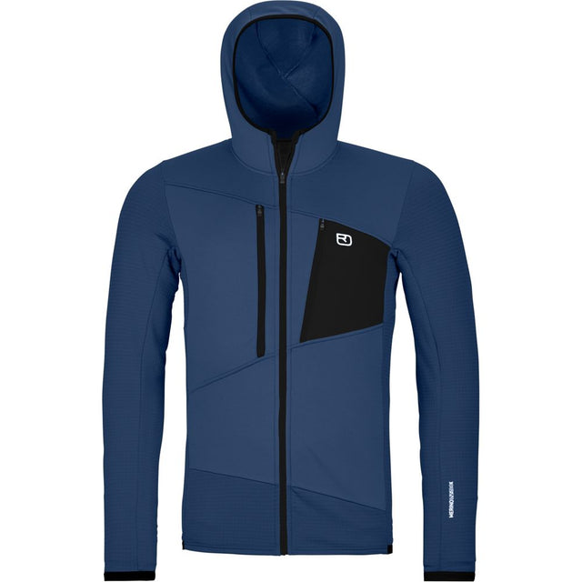 Ortovox Fleece Grid Hoody Herren Fleecejacke blue-nunatak Produktbild 0
