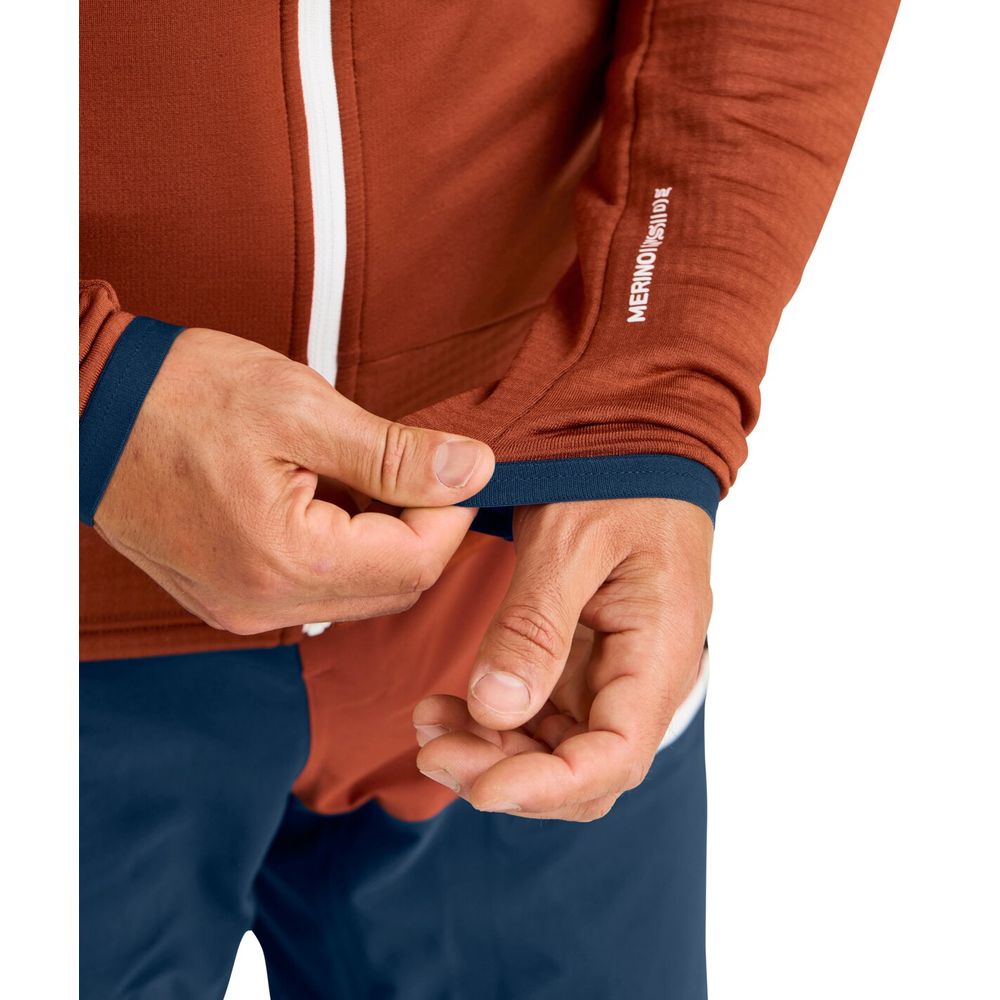 Ortovox Fleece Grid Hoody Herren Fleecejacke blue-nunatak Produktbild 5