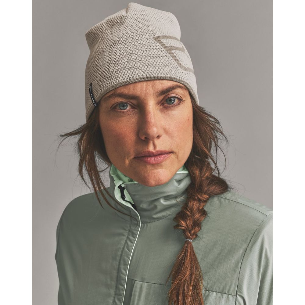Ortovox Merino Logo Knit Beanie Mütze white-tea Produktbild 2