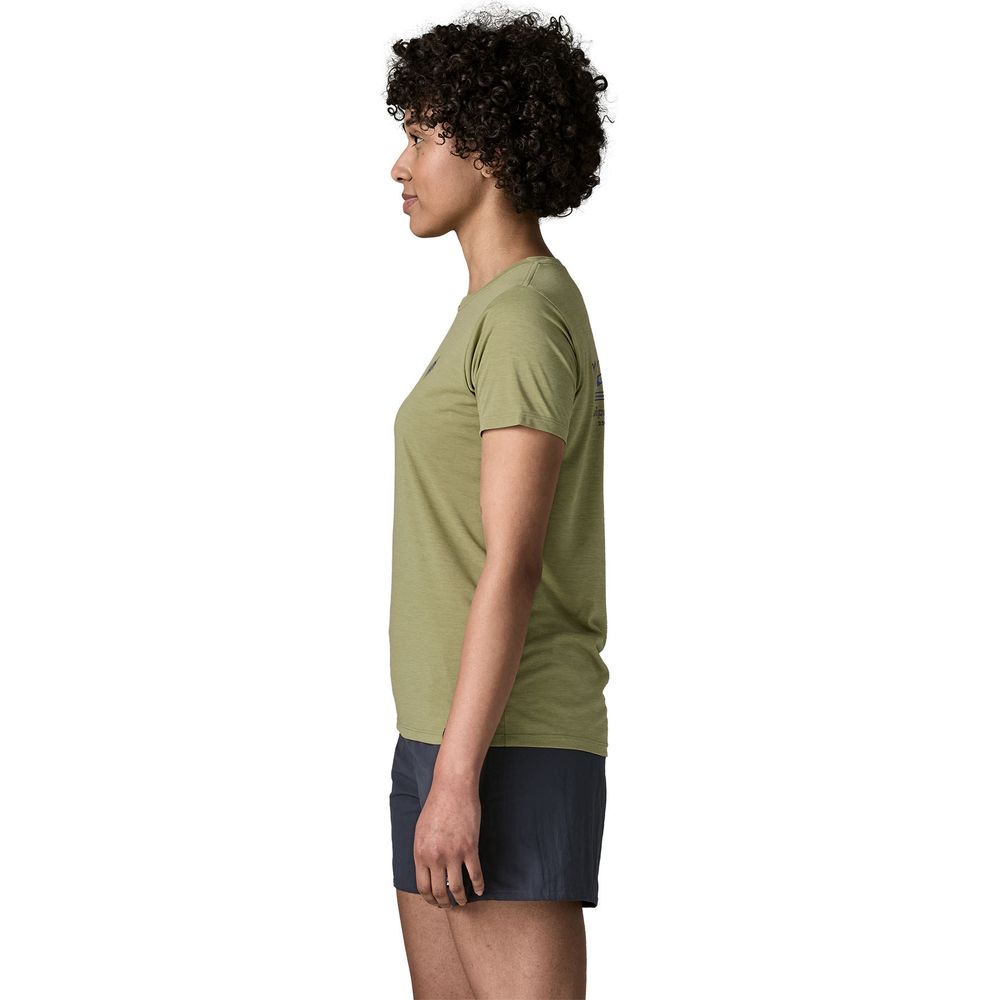 Patagonia Cap Cool Hut Tripper T-Shirt Damen gumtree-green / light-gumtree-green / dye Produktbild 3