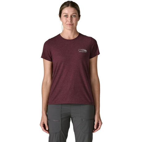 Patagonia Cap Cool Trail T-Shirt Stratapeaks Damen berry-fig Produktbild 1