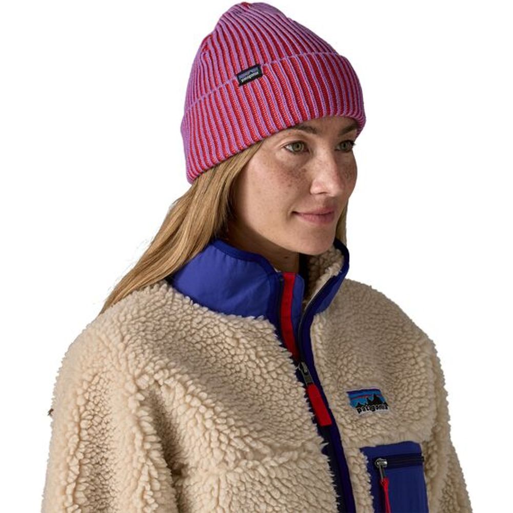 Patagonia Fishermans Rolled Mütze contrast stripe: brisk purple Produktbild 1