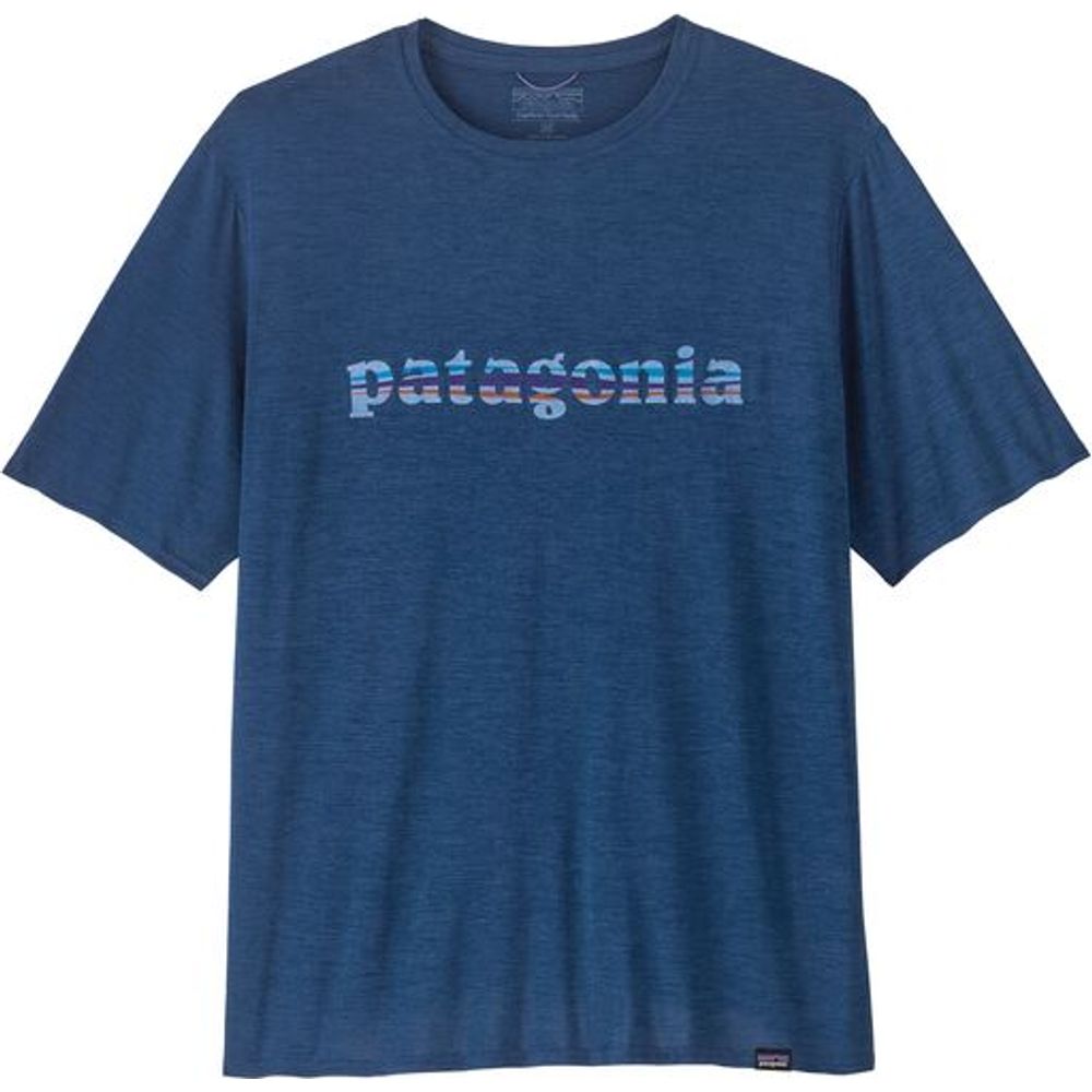 Patagonia M's Cap Cool Daily Graphic Herren T-Shirt '73 text logo: clement blue x dye Produktbild 0