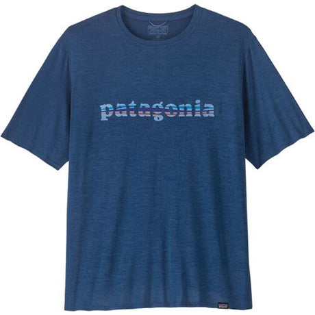 Patagonia M's Cap Cool Daily Graphic Herren T-Shirt '73 text logo: clement blue x dye Produktbild 0