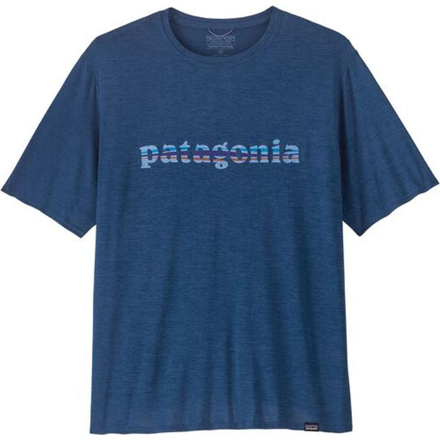 Patagonia M's Cap Cool Daily Graphic Herren T-Shirt '73 text logo: clement blue x dye Produktbild 0