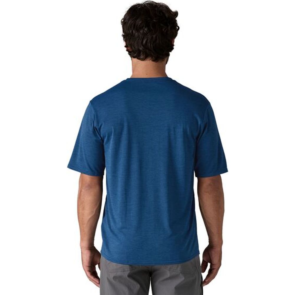 Patagonia M's Cap Cool Daily Graphic Herren T-Shirt '73 text logo: clement blue x dye Produktbild 2