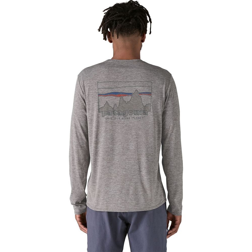 Patagonia M's L/s Cap Cool Daily Graphic Shirt '73 skyline: feather grey Produktbild 6