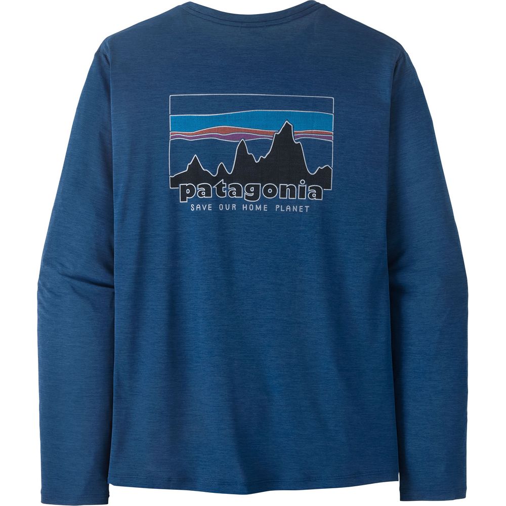 Patagonia M's L/s Cap Cool Daily Shirt - '73 Skyline Herren Langarmshirt clement blue-light clement blue x dye Produktbild 1