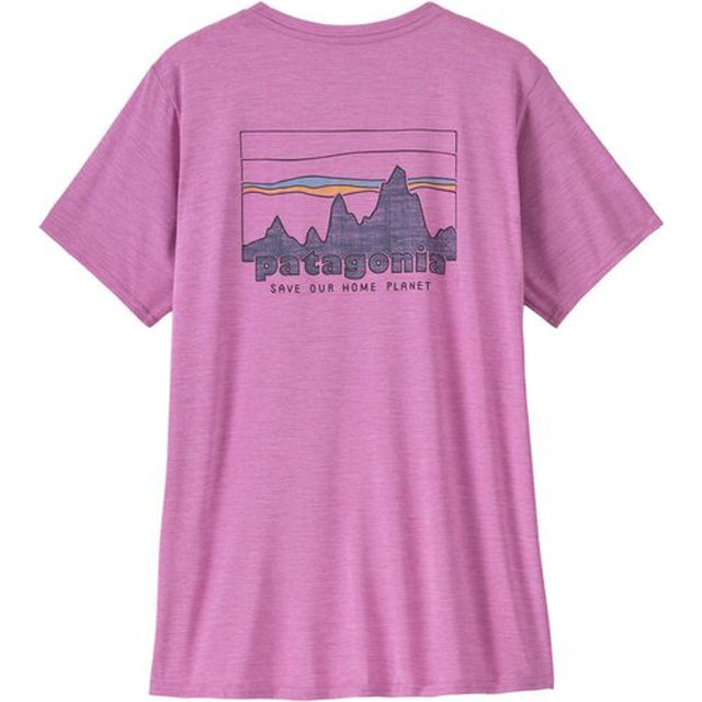 Patagonia W's Cap Cool Daily Graphic Damen T-Shirt '73 skyline: brisk purple x dye Produktbild 0