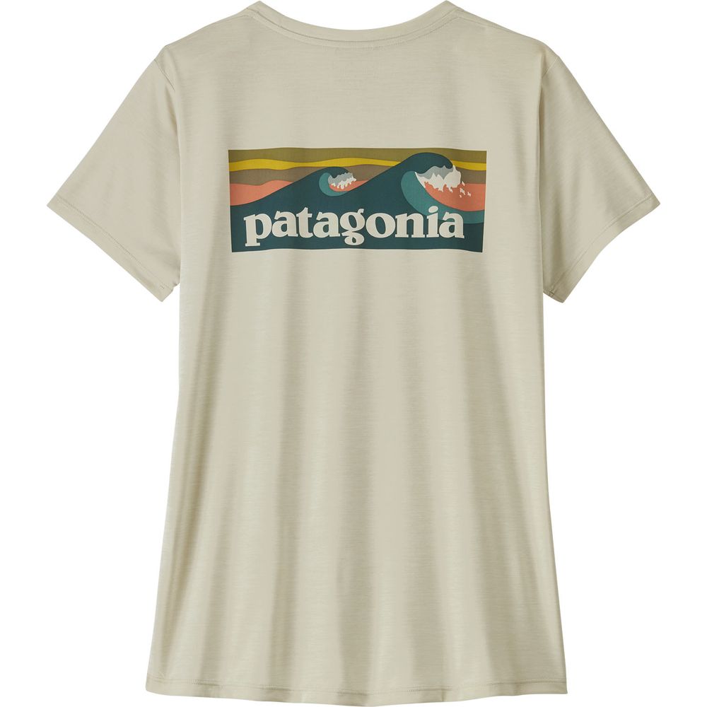 Patagonia W’s Capilene Cool Daily Damen Funktionsshirt - Boardshort Logo dyno white Produktbild 1