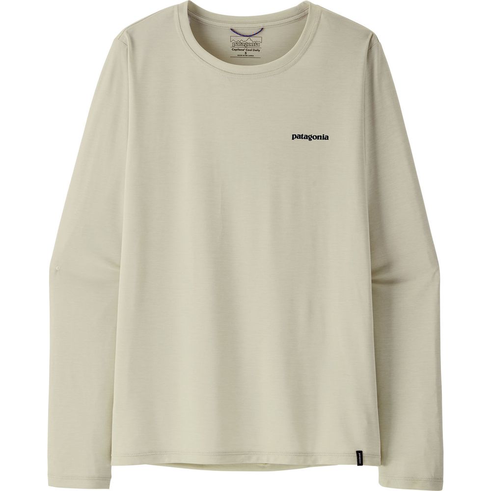 Patagonia W’s Long-Sleeved Capilene Cool Daily Damen Langarmshirt - Boardshort Logo dyno white Produktbild 0