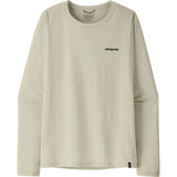 Patagonia W’s Long-Sleeved Capilene Cool Daily Damen Langarmshirt - Boardshort Logo dyno white Produktbild 0