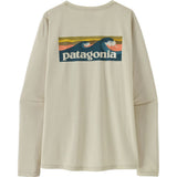 Patagonia W’s Long-Sleeved Capilene Cool Daily Damen Langarmshirt - Boardshort Logo dyno white Produktbild 1