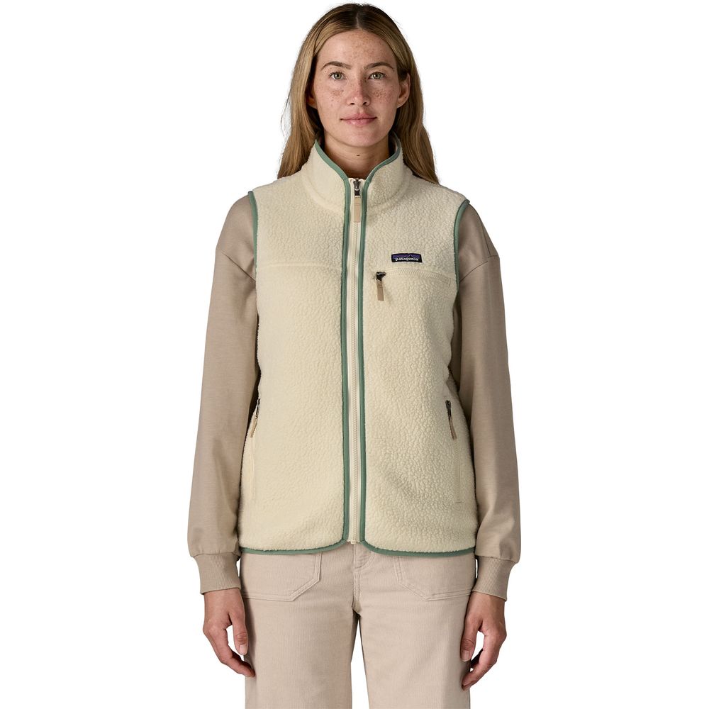Patagonia W's Retro Pile Damen Weste natural w ellwood green Produktbild 1