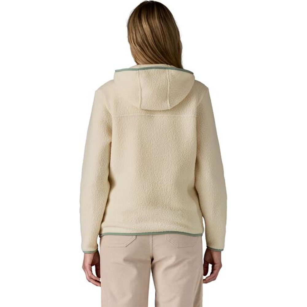 Patagonia W's Retro Pile Hoody Damen Fleecejacke natural w ellwood green Produktbild 2