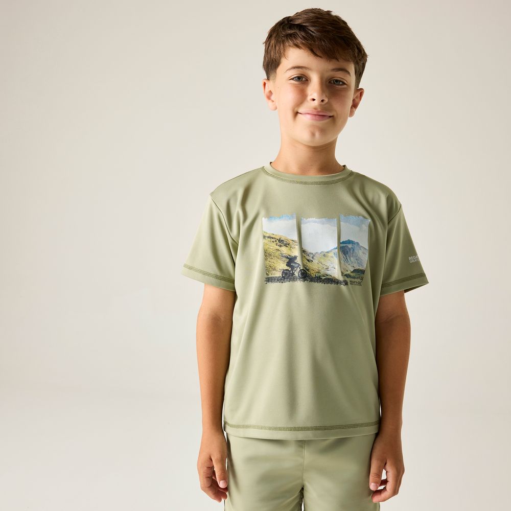 Regatta Alvarado Funktionsshirt Kinder light-sage Produktbild 3