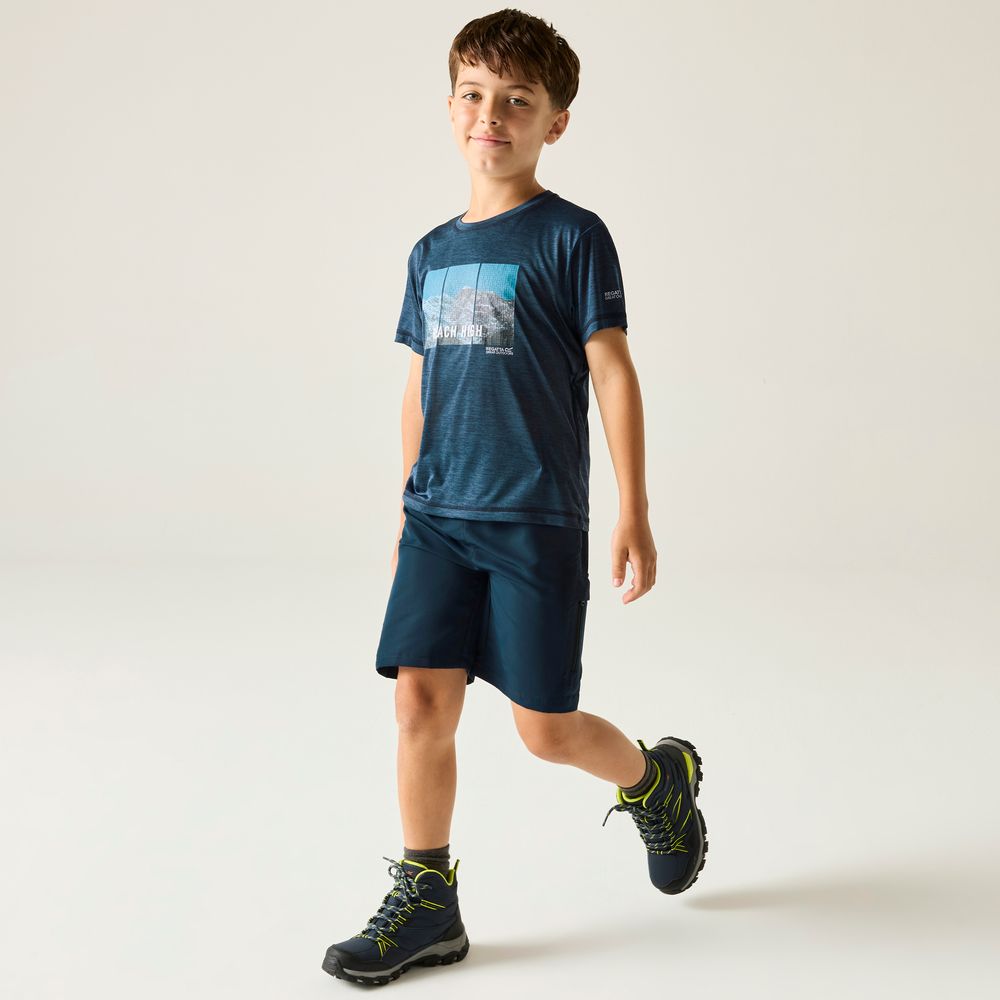 Regatta Alvarado Funktionsshirt Kinder navy-marl Produktbild 5