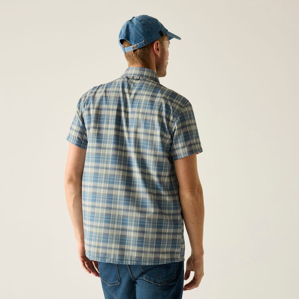 Regatta Anti Insect Travel Light Hemd Herren china-blue-check Produktbild 4