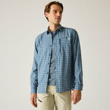 Regatta Anti Insect Travel Light L/S Shirt Herren china-blue check Produktbild 3