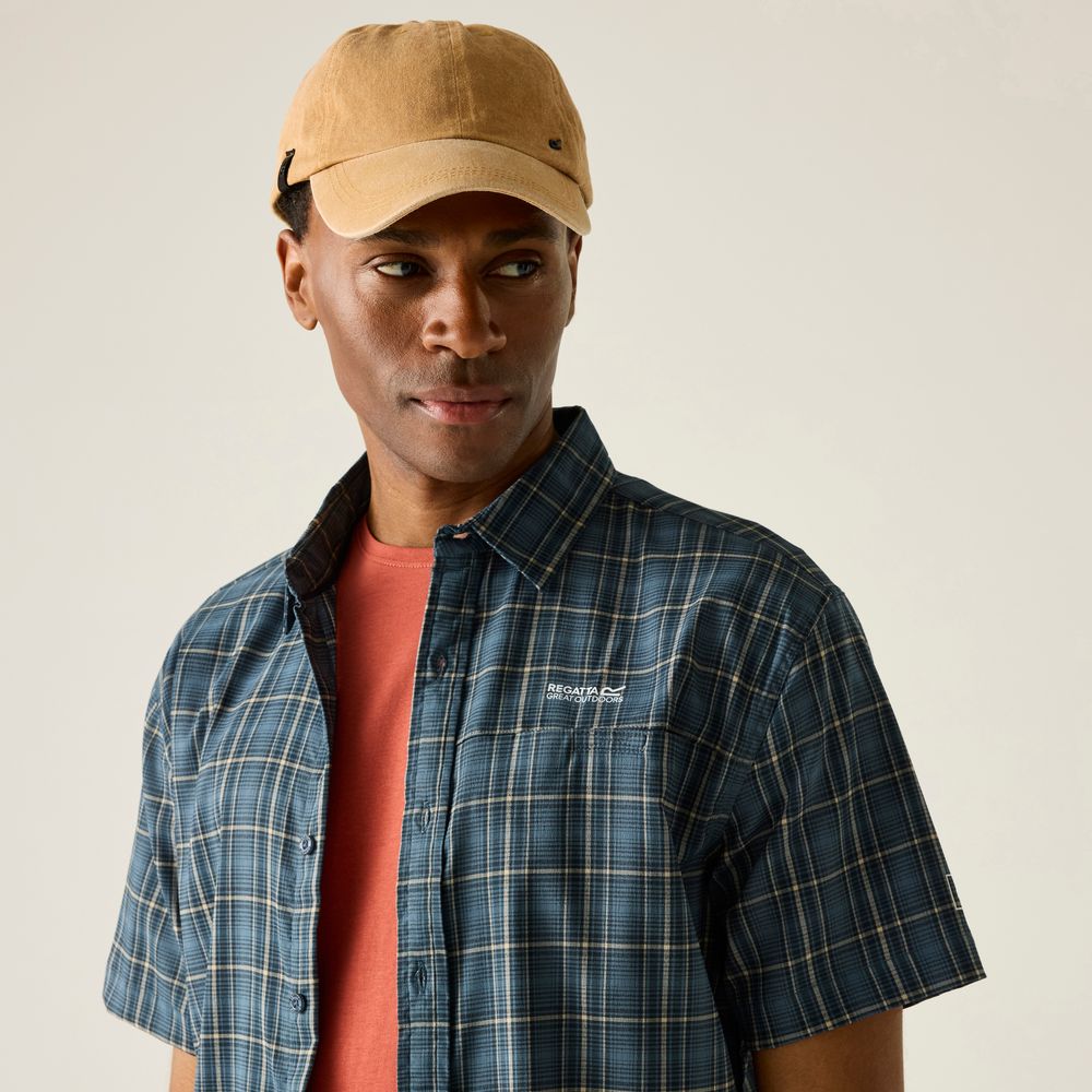 Regatta Begarno T-Shirt Herren china-blue check Produktbild 6