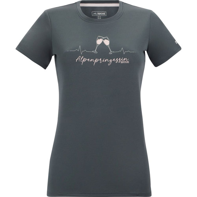 Regatta Fingal Slogan Funktionsshirt Damen dark-storm Produktbild 0