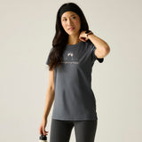 Regatta Fingal Slogan Funktionsshirt Damen dark-storm Produktbild 3