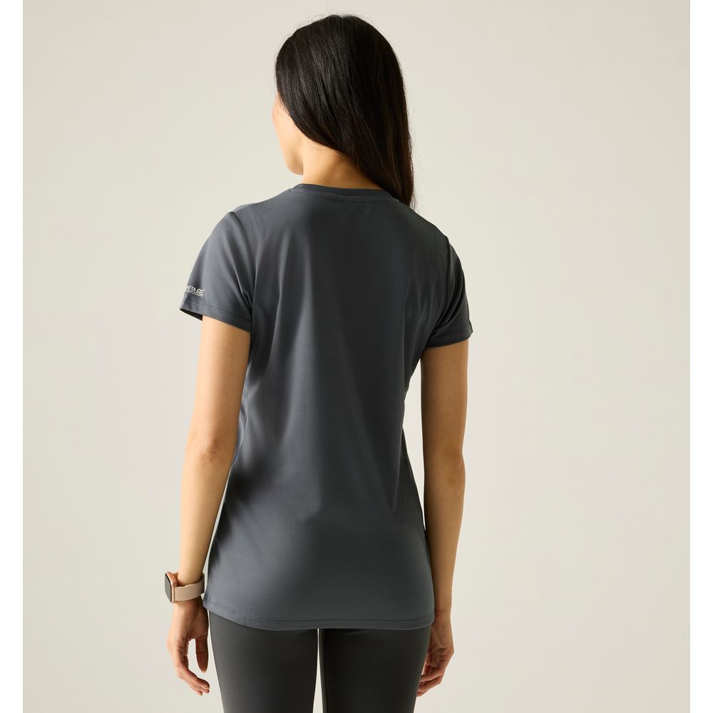 Regatta Fingal Slogan Funktionsshirt Damen dark-storm Produktbild 4
