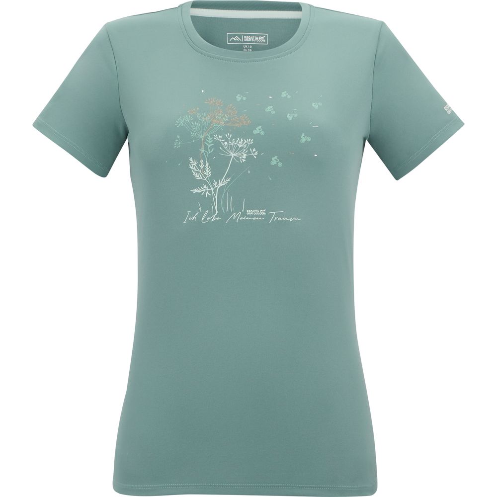 Regatta Fingal Slogan Funktionsshirt Damen ivy-moss Produktbild 0