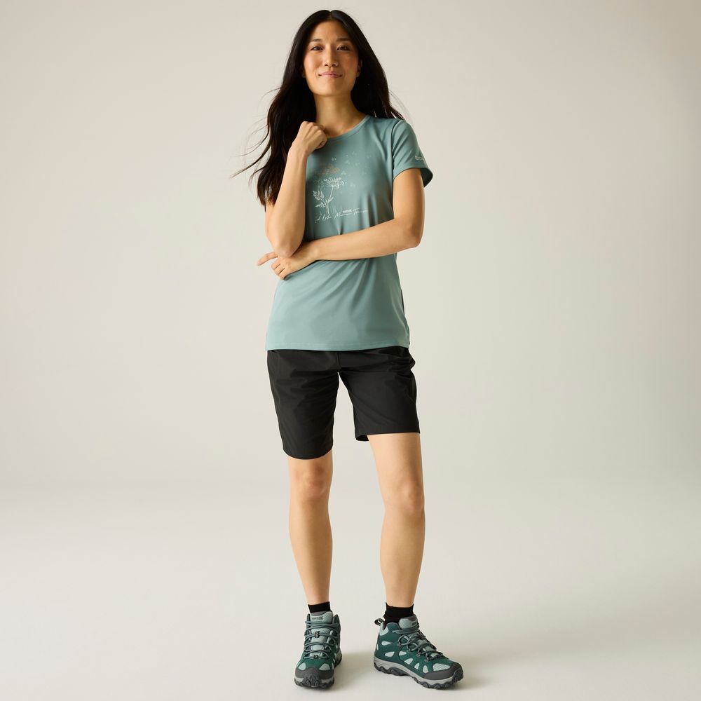 Regatta Fingal Slogan Funktionsshirt Damen ivy-moss Produktbild 5