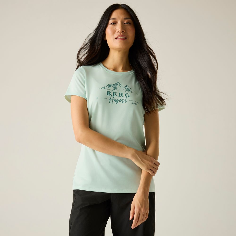 Regatta Fingal Slogan Funktionsshirt Damen oceanmist Produktbild 3
