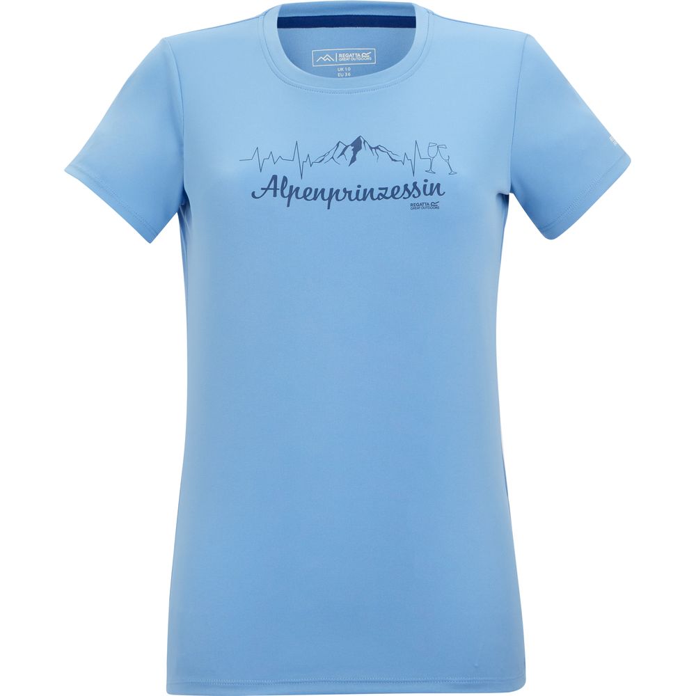 Regatta Fingal Slogan Funktionsshirt Damen washed-denim Produktbild 0