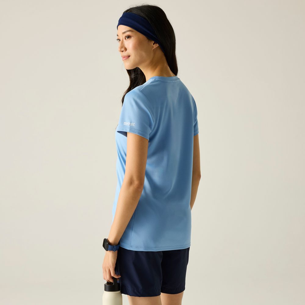 Regatta Fingal Slogan Funktionsshirt Damen washed-denim Produktbild 4