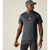 Regatta Fingal Slogan T-Shirt Herren dark-storm Produktbild 3