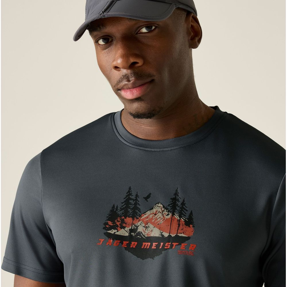Regatta Fingal Slogan T-Shirt Herren dark-storm Produktbild 6