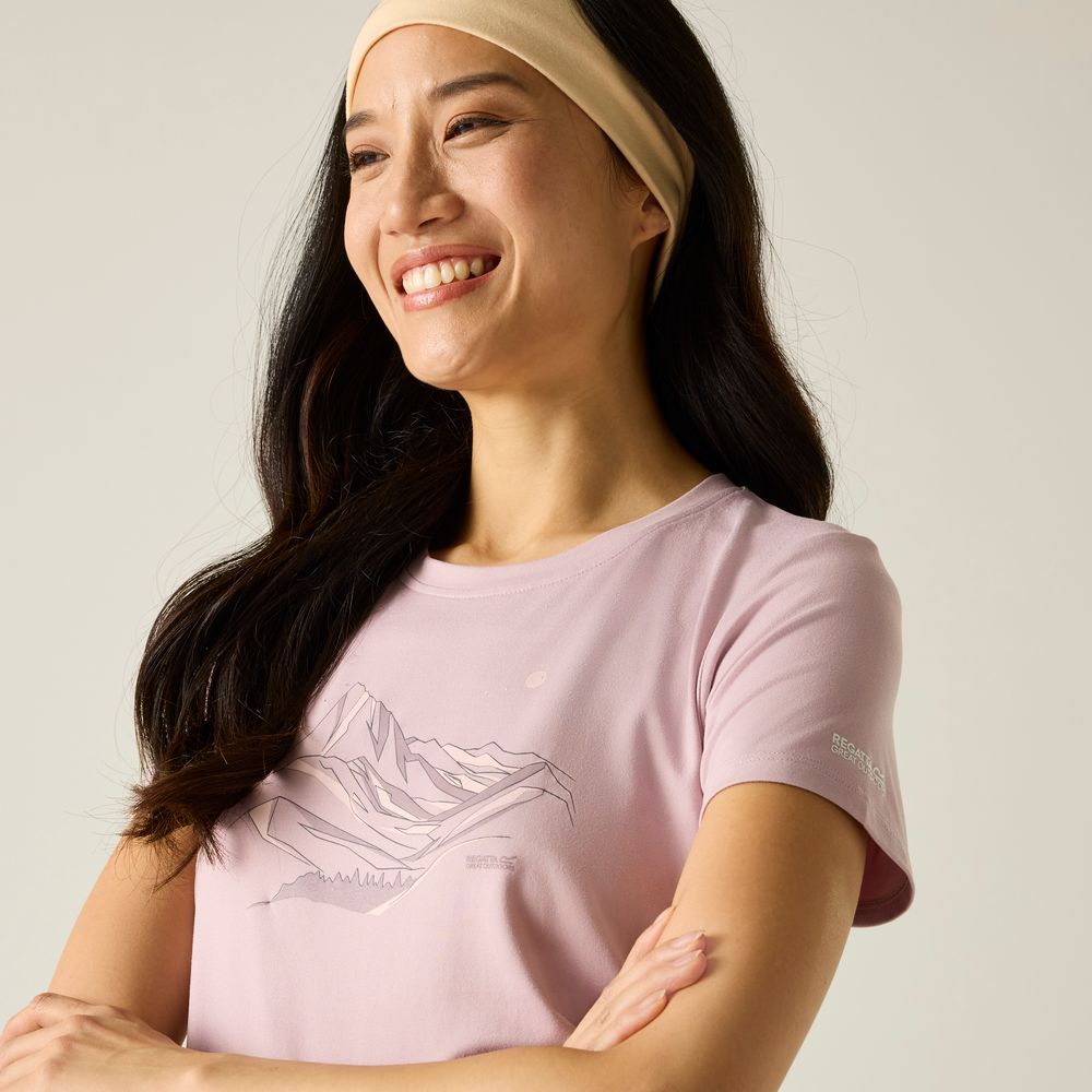 Regatta Fingal Stretch Funktionsshirt Damen powder-lilac Produktbild 6