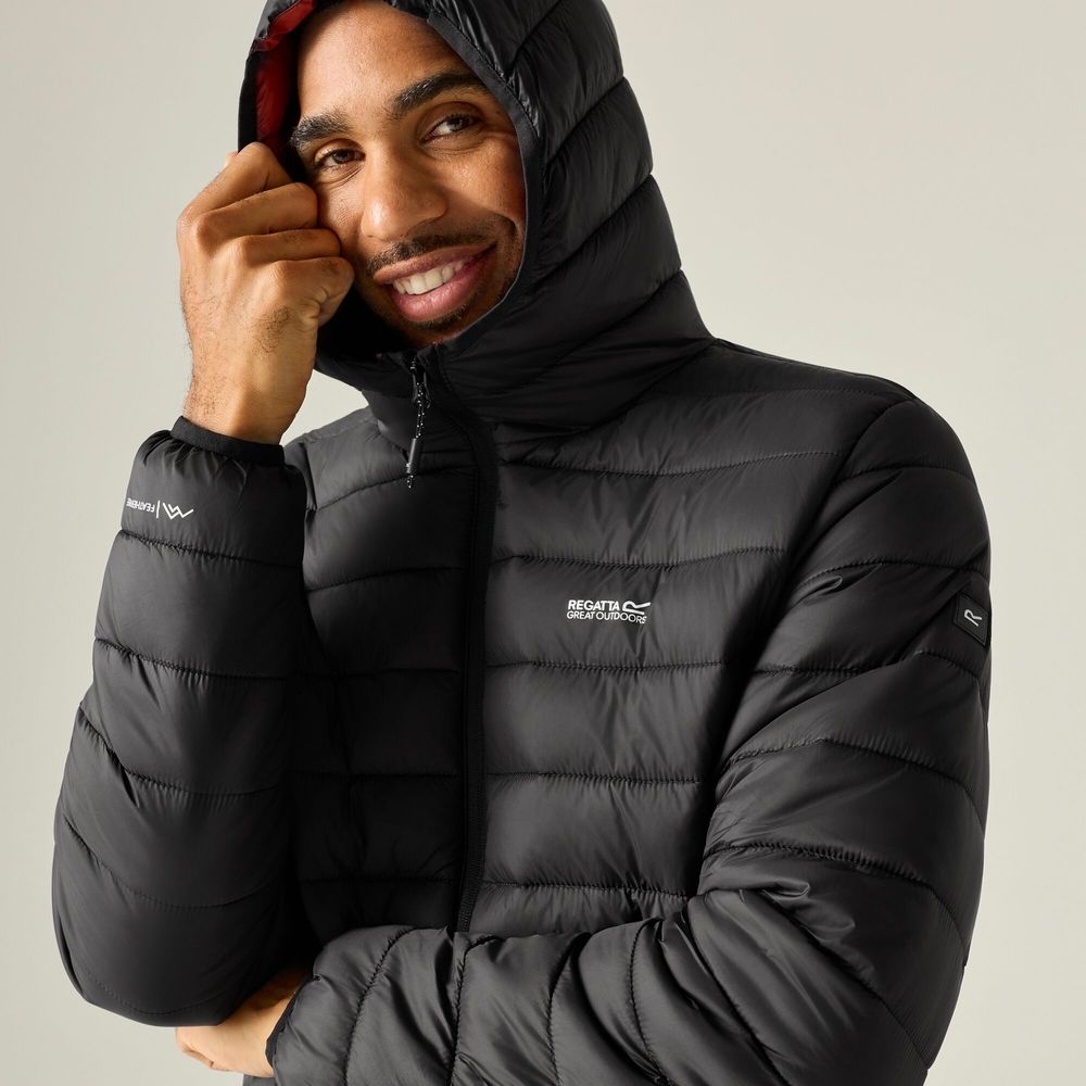 Regatta Hooded Marizion Herren Isolationsjacke black/burnt henna Produktbild 5