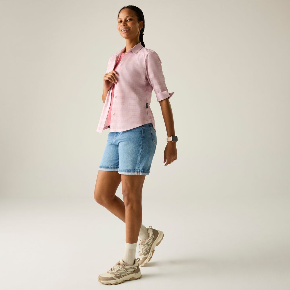 Regatta Keralin T-Shirt Damen pink haze check Produktbild 5