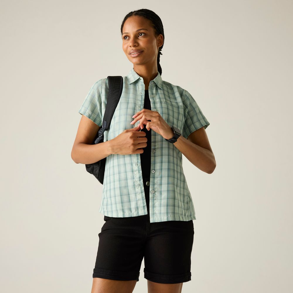 Regatta Mindano VIII T-Shirt Damen ocean mist - ivy moss check Produktbild 3