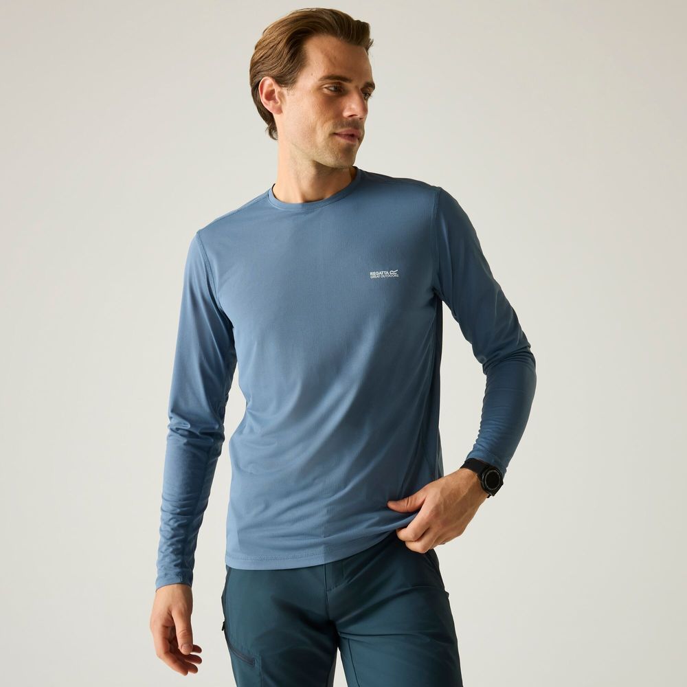 Regatta Mindo Anti Insect Langarmshirt Herren china-blue Produktbild 3
