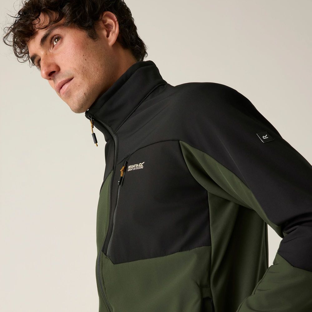 Regatta Moutdale Herren Softshelljacke darkkhak-blk Produktbild 4