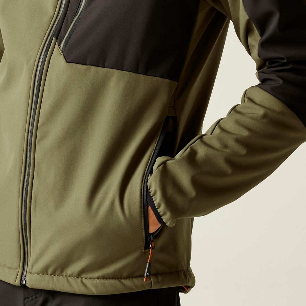 Regatta Moutdale Herren Softshelljacke olivengt blk Produktbild 6