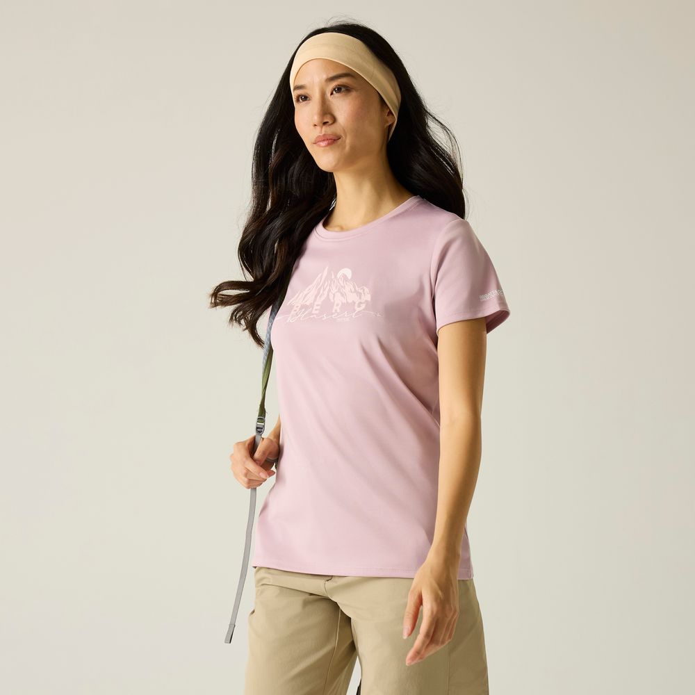 Regatta Slogan Funktionsshirt Damen powder-lilac Produktbild 3