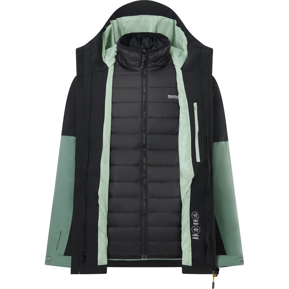 Regatta Wentwood 3in1 Herren 3-in-1-Jacke dark forest green-black Produktbild 10