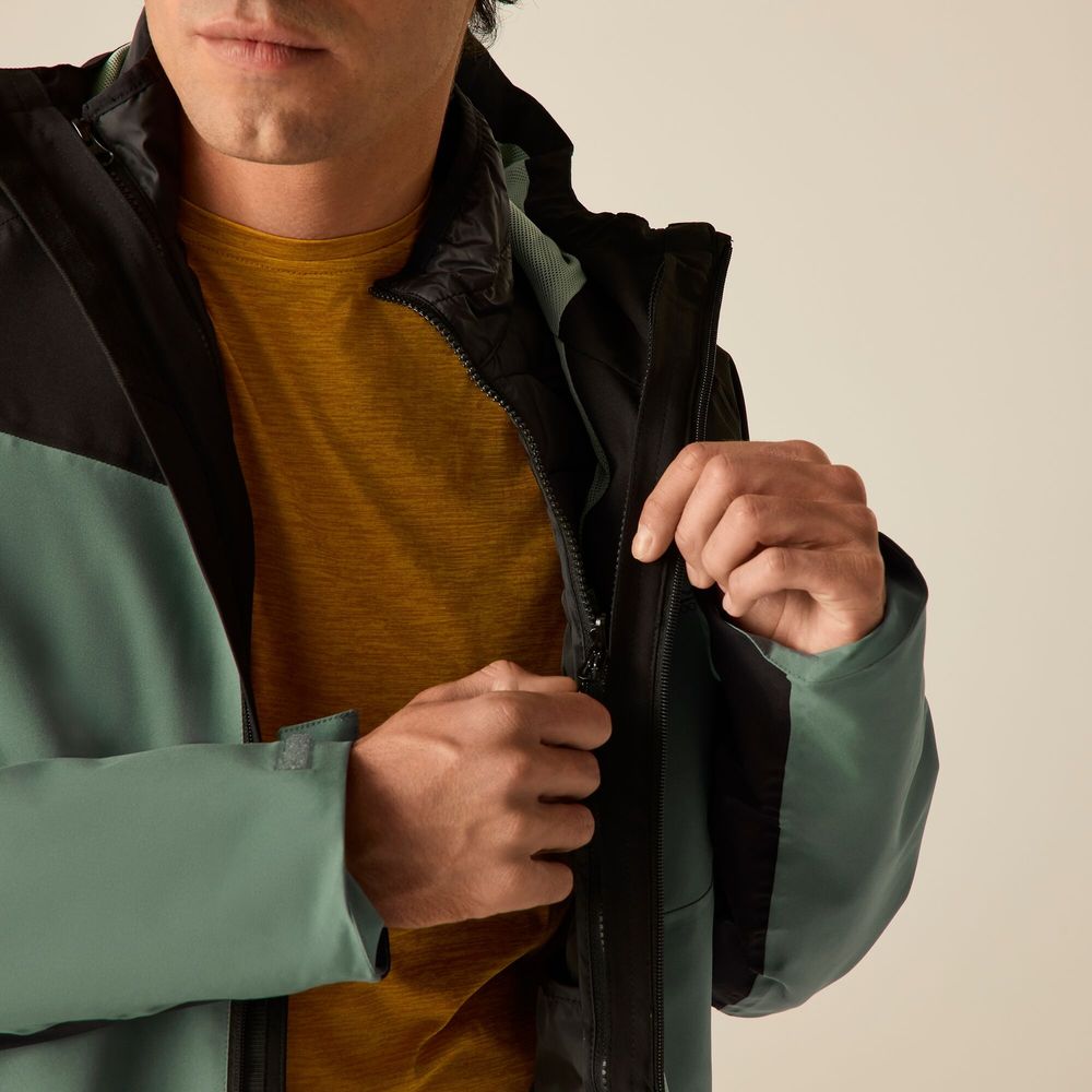 Regatta Wentwood 3in1 Herren 3-in-1-Jacke dark forest green-black Produktbild 3