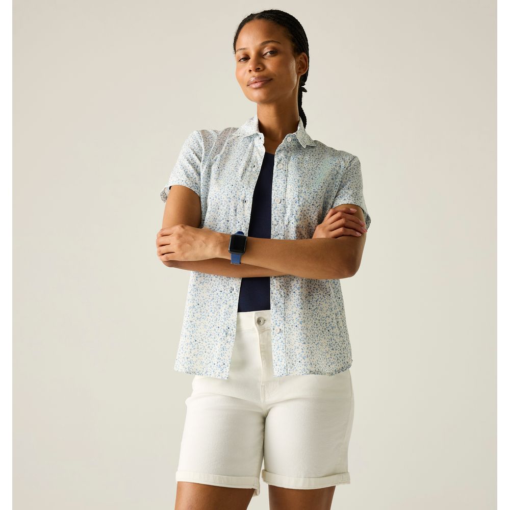 Regatta Women's Anti-Insect Travel Light Shirt Damen barely white falling petals print Produktbild 2