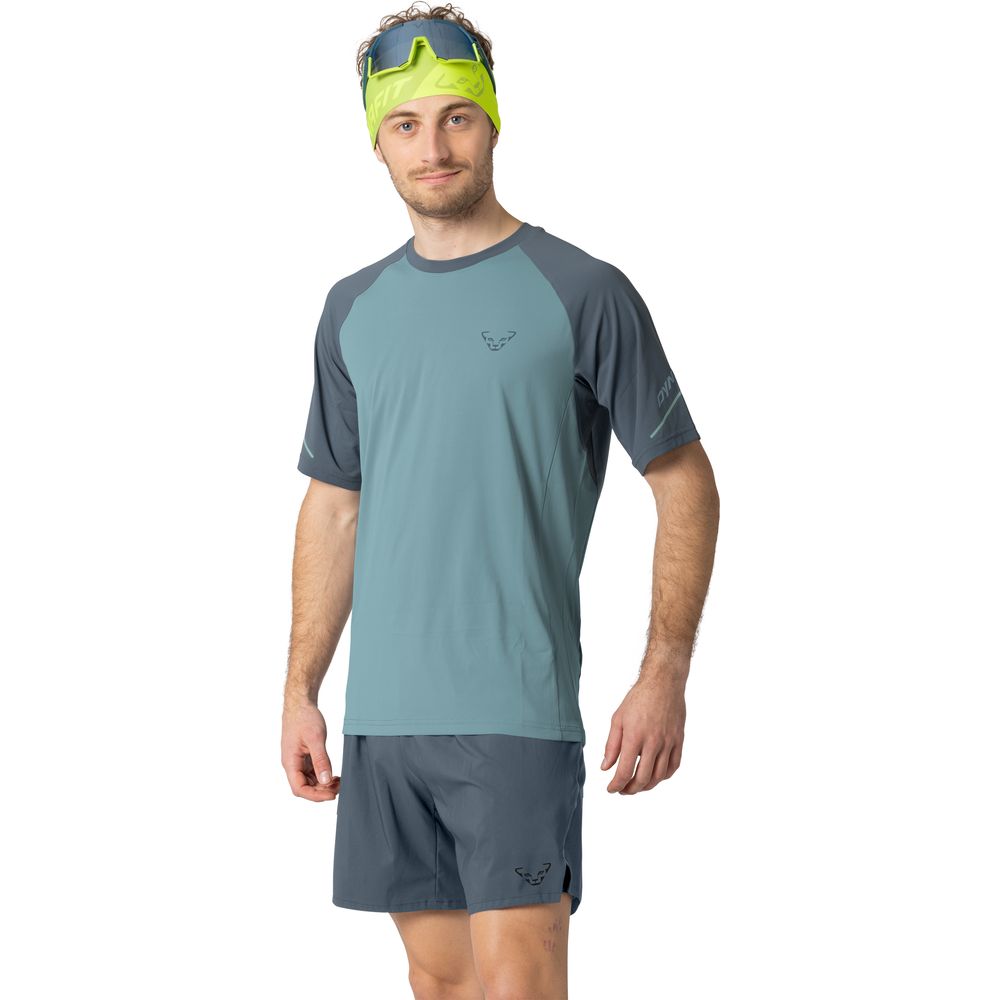 Salewa Alpine Pro M S/s Tee Herren Funktionsshirt smoke blue  Produktbild 3