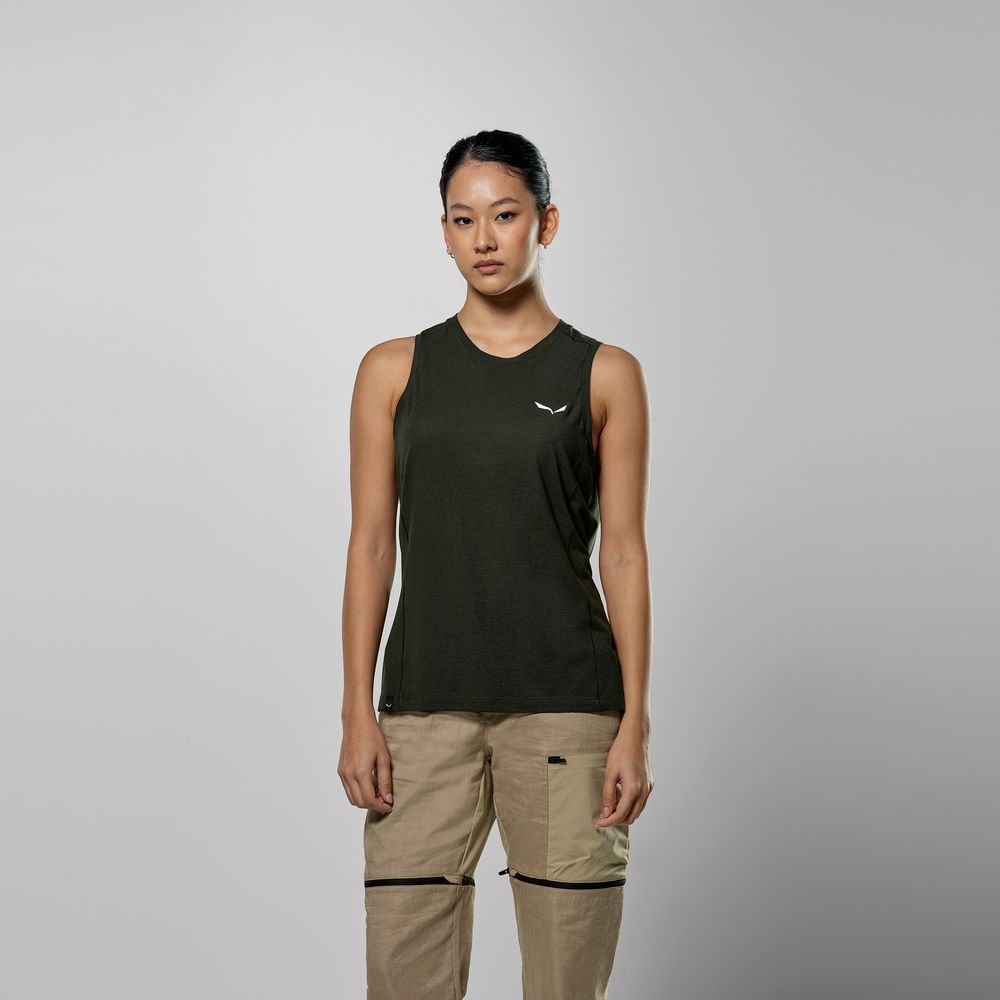 Salewa Puez Dry Damen Tank-Shirt dark-olive Produktbild 5