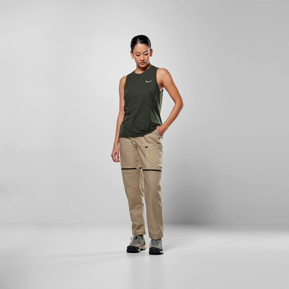 Salewa Puez Dry Damen Tank-Shirt dark-olive Produktbild 6